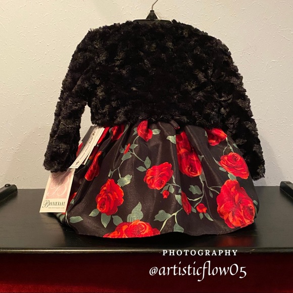 Be My Valentine Dress with Bonnie Baby Shrug - Picture 4 of 9